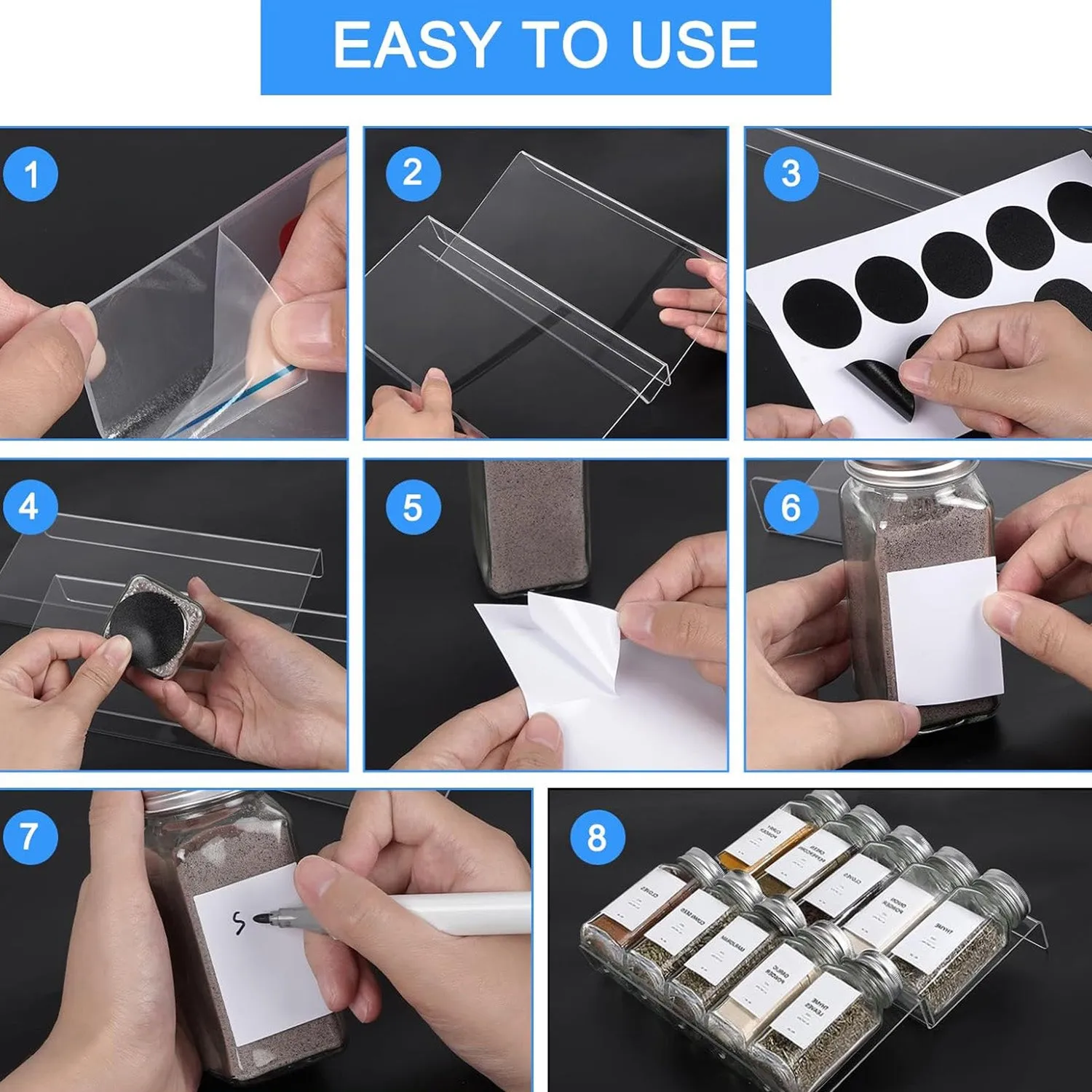 Acrylic Kitchen Spice Rack,Acrylic Spice Drawer Organizer,Organize and Display [Customizable]