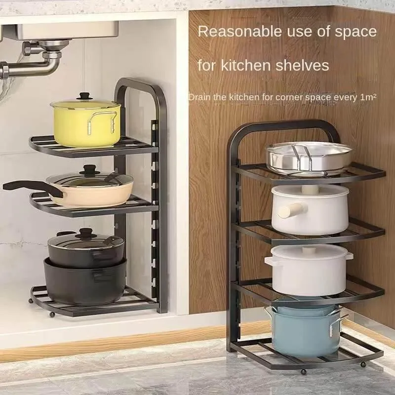 Adjustable Corner Rack - Multi-Layer Organizer for Space Saving
