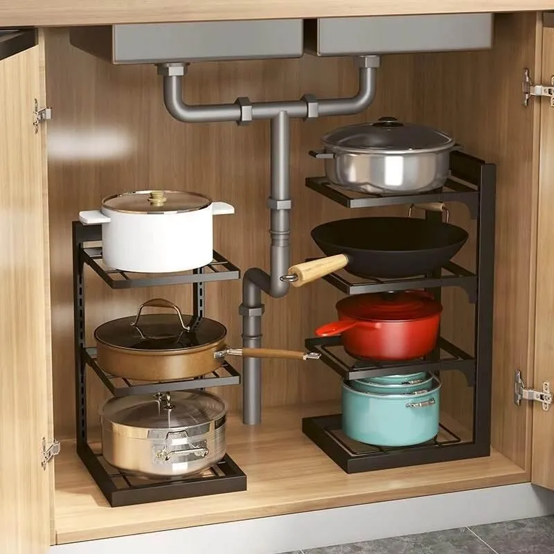 Adjustable Corner Rack - Multi-Layer Organizer for Space Saving