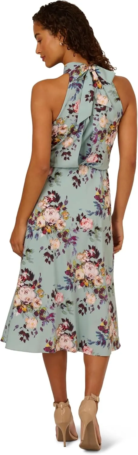 Adrianna Papell Women's Blouson Chiffon Midi Dress