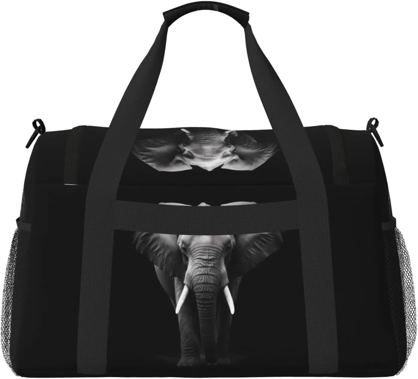 African Elephant Big Capacity Sports Gym Bag Portable Travel Duffle Bag, Lightweight Weekender Workout Bag for Overnight, Unisex