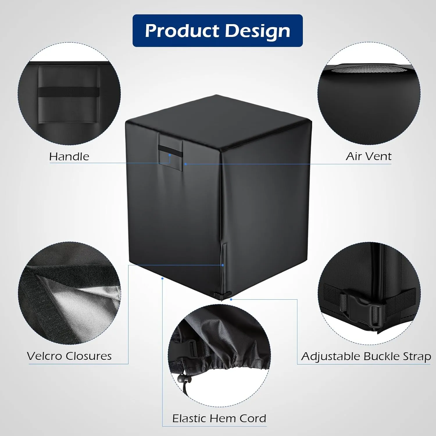 Air Conditioner Cover for Outside -600D Waterproof AC Units Cover Outdoor for Winter Fits Up to 32 x 32 x 36 Inches