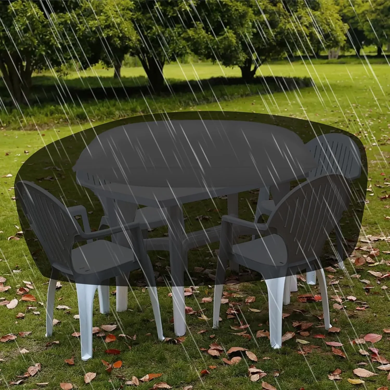 Air Pillow-Inflatable for Patio Table Cover, PP Patio Furniture Cover Airbag-Rectangle, Woven Bag Anti-Collision, Support Prevents Leaves,Water and Snow Pooling (White, 87x40inch)