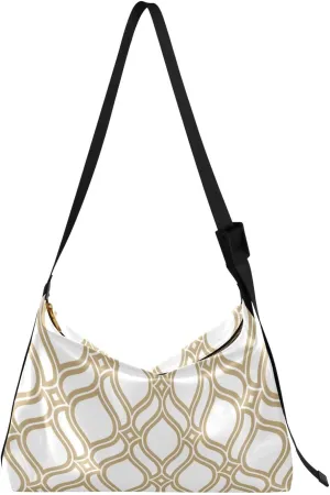 ALAZA Moroccan Arabian Design Womens Tote Bag Leather Shoulder Bag For Women Men Large Hobo Cross Body Bags Handbag