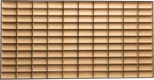 ALEJANDRO CORTES Designer Premium Display Case MDF Storage Organizer Wall Mount Cabinet (110 Compartments) for 1:64 Scale Cars – Natural Wood