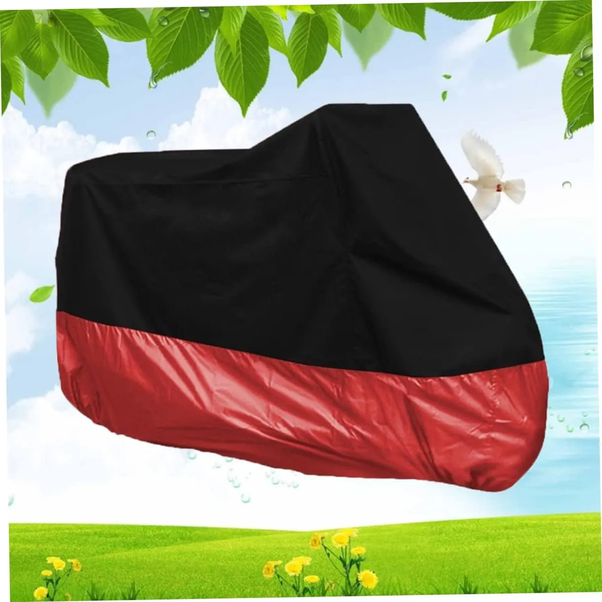 Alipis Motorcycle Rain Cover Weatherproof Polyester Sun Protection Fits Atvs Scooters Size XL