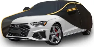 All Weather Waterproof car Cover for Audi A1 Sportback 2010-2014,Zipper Cotton Universal, All-Weather UV Protection, Snow Proof, Wind Proof, dust Proof