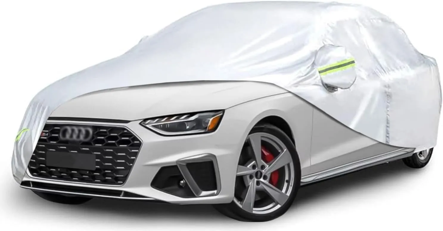 All Weather Waterproof car Cover for Audi A1 Sportback 2018 - Present,Zipper Cotton Universal, All-Weather UV Protection, Snow Proof, Wind Proof, dust Proof