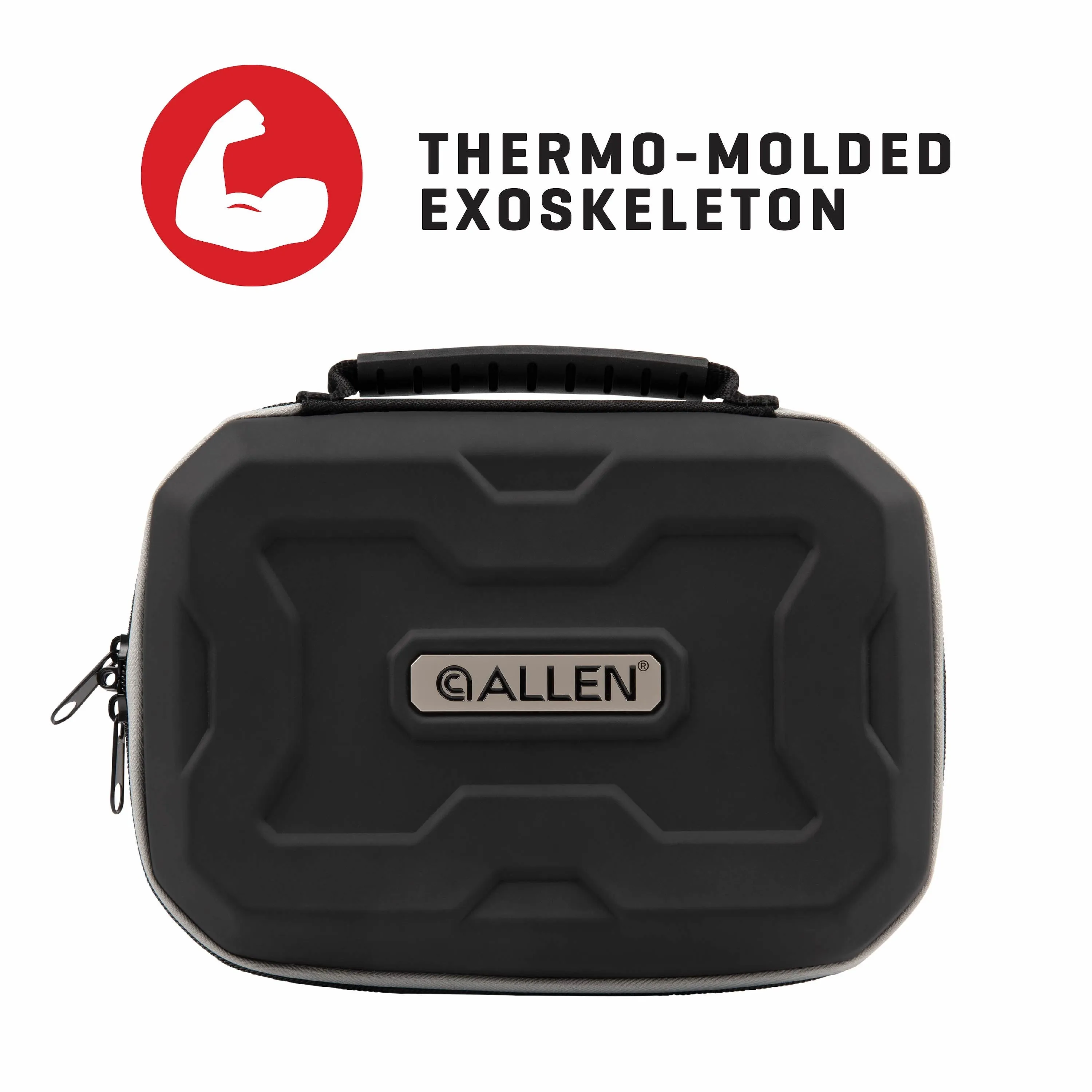 Allen Company Exo Lockable Hardshell 9" Handgun Gun Case, Black, Foam, 80-9A