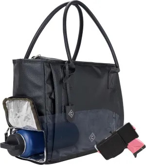 Allen Company Girls with Guns 'Casual Cosmic' Concealed Carry Purse w/Large Insulated Thermal Pocket, PU Leather, Black