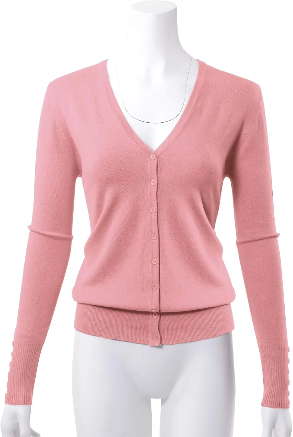 Allsense Women's Long-Sleeve Lightweight V-Neck Cardigan Sweater
