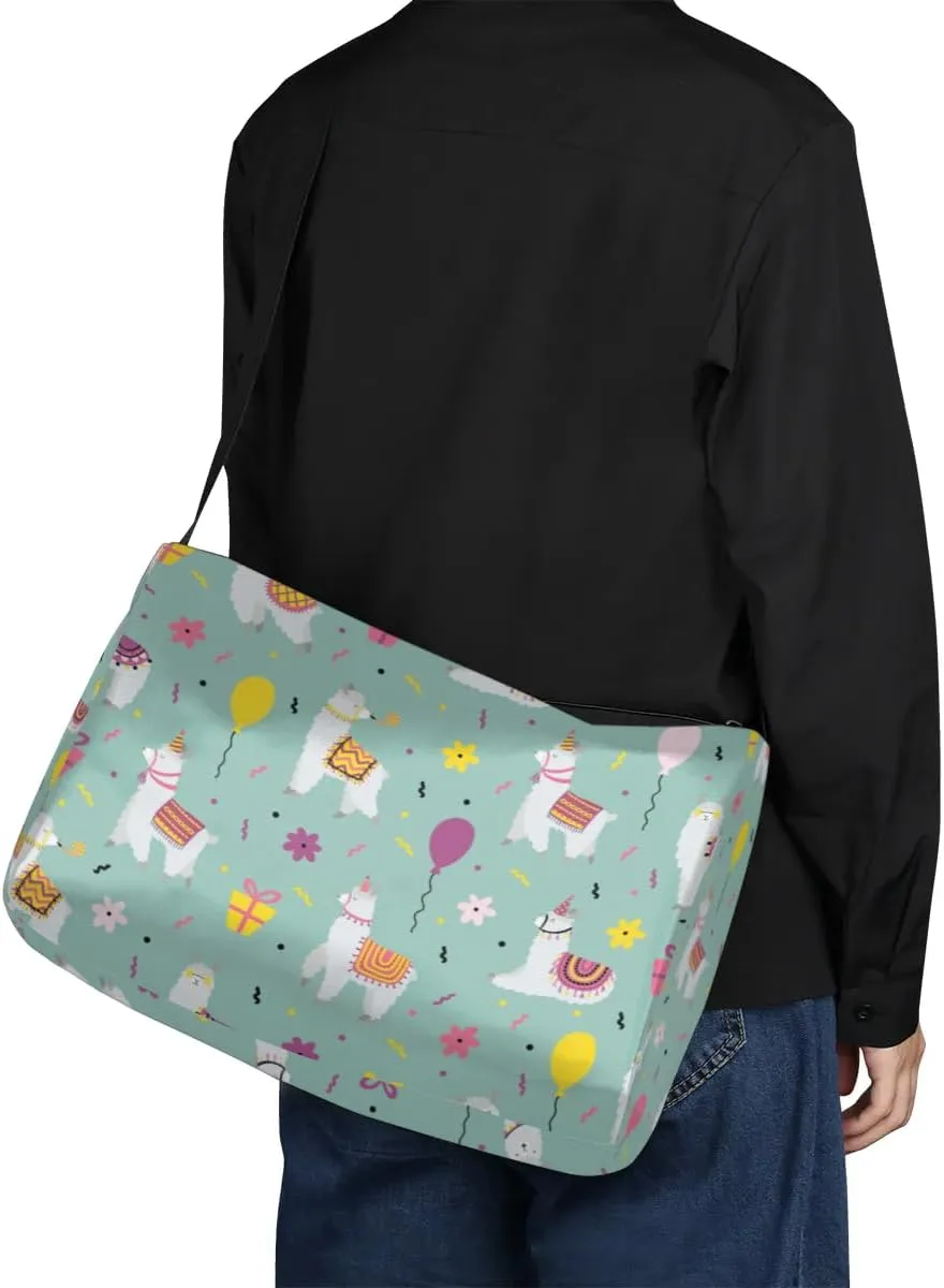 Alpaca Birthday Gift Small Gym Bag for Men Women Workout Sport Duffle Bag Waterproof Weekender Overnight Bag Lightweight Carry on Tote Bag Crossbody Shoulder Travel Bag for Swim Yoge Dance