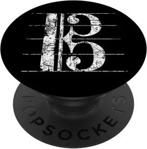 Alto Clef (Antique White) Viola Musicians PopSockets PopGrip: Swappable Grip for Phones & Tablets