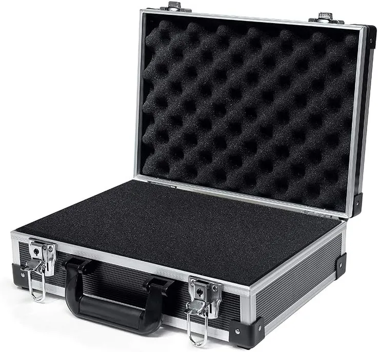 Aluminum Hard Case with DIY Customizable Foam Insert - 18 x 14 x 6in (Black Finish)