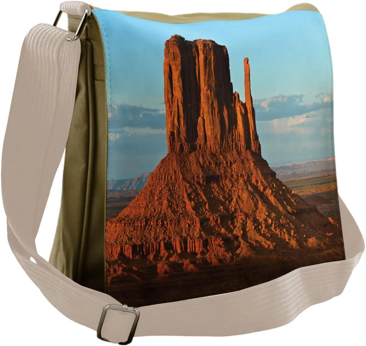 Ambesonne Canyon Messenger Bag, Monument Valley America, Unisex Cross-body