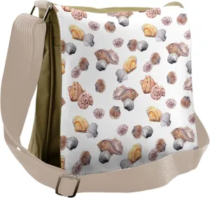 Ambesonne Colorful Messenger Bag, Mediterranean Seashore, Unisex Cross-body