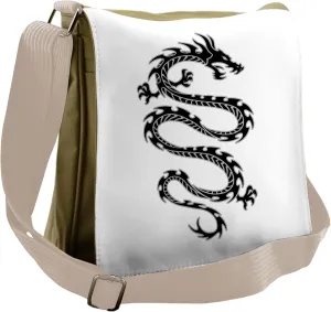 Ambesonne Dragon Messenger Bag, Tribal Medieval, Unisex Cross-body
