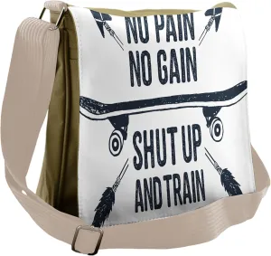 Ambesonne Fitness Messenger Bag, Skateboard Boho, Unisex Cross-body