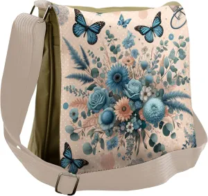 Ambesonne Floral Eucalyptus Messenger Bag, Joyful Spring, Unisex Cross-body