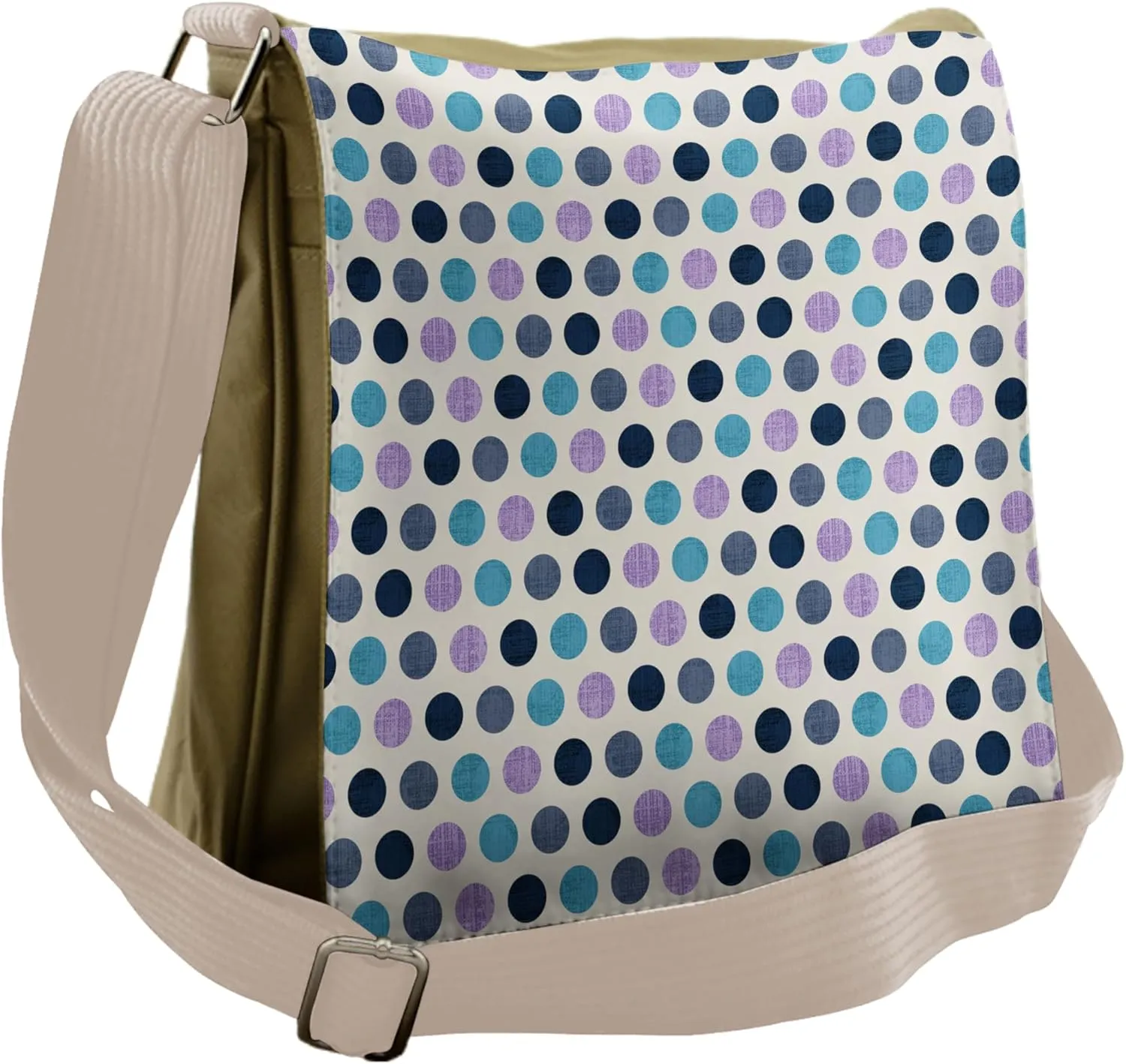 Ambesonne Geometric Messenger Bag, Ancestral Polka Dots, Unisex Cross-body