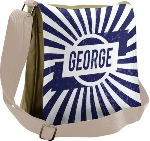Ambesonne George Messenger Bag, Widespread Name Abraded, Unisex Cross-body