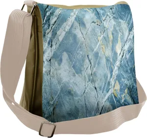 Ambesonne Marble Print Messenger Bag, Granite Stone, Unisex Cross-body