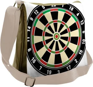 Ambesonne Sports Messenger Bag, Dart Board Lifestyle, Unisex Cross-body