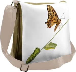 Ambesonne Swallowtail Messenger Bag, Life's Stages, Unisex Cross-body