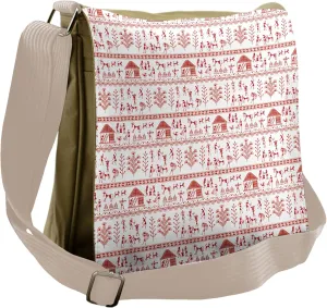 Ambesonne Traditional Messenger Bag, Prehistoric Drawing, Unisex Cross-body