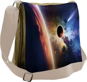 Ambesonne Universe Messenger Bag, Solar System Cornet, Unisex Cross-body