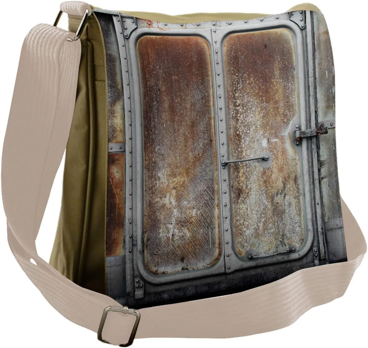 Ambesonne Vintage Messenger Bag, Power Locomotive Train, Unisex Cross-body