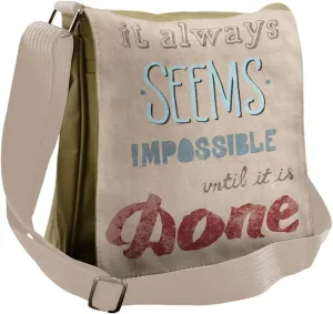 Ambesonne Wording Messenger Bag, Wisdom Persistance, Unisex Cross-body