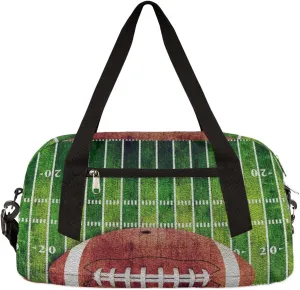 American Football Field Kids Duffel Bag for Girls Boys Teens, Oil Painting Dance Bag Overnight Small Duffel Bag Carry On Weekend Sports Gym Travel Bag for School Practice Gymnastics Ballet
