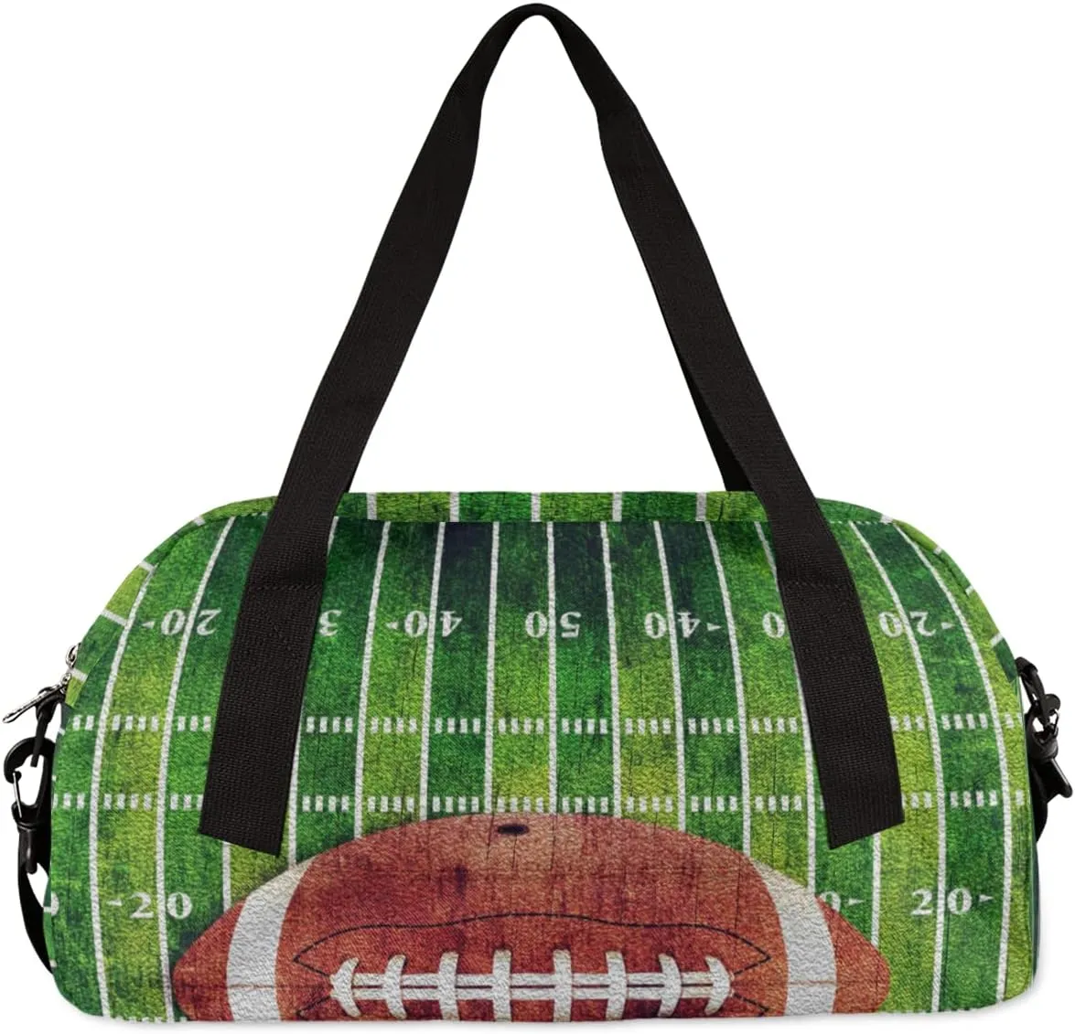 American Football Field Kids Duffel Bag for Girls Boys Teens, Oil Painting Dance Bag Overnight Small Duffel Bag Carry On Weekend Sports Gym Travel Bag for School Practice Gymnastics Ballet