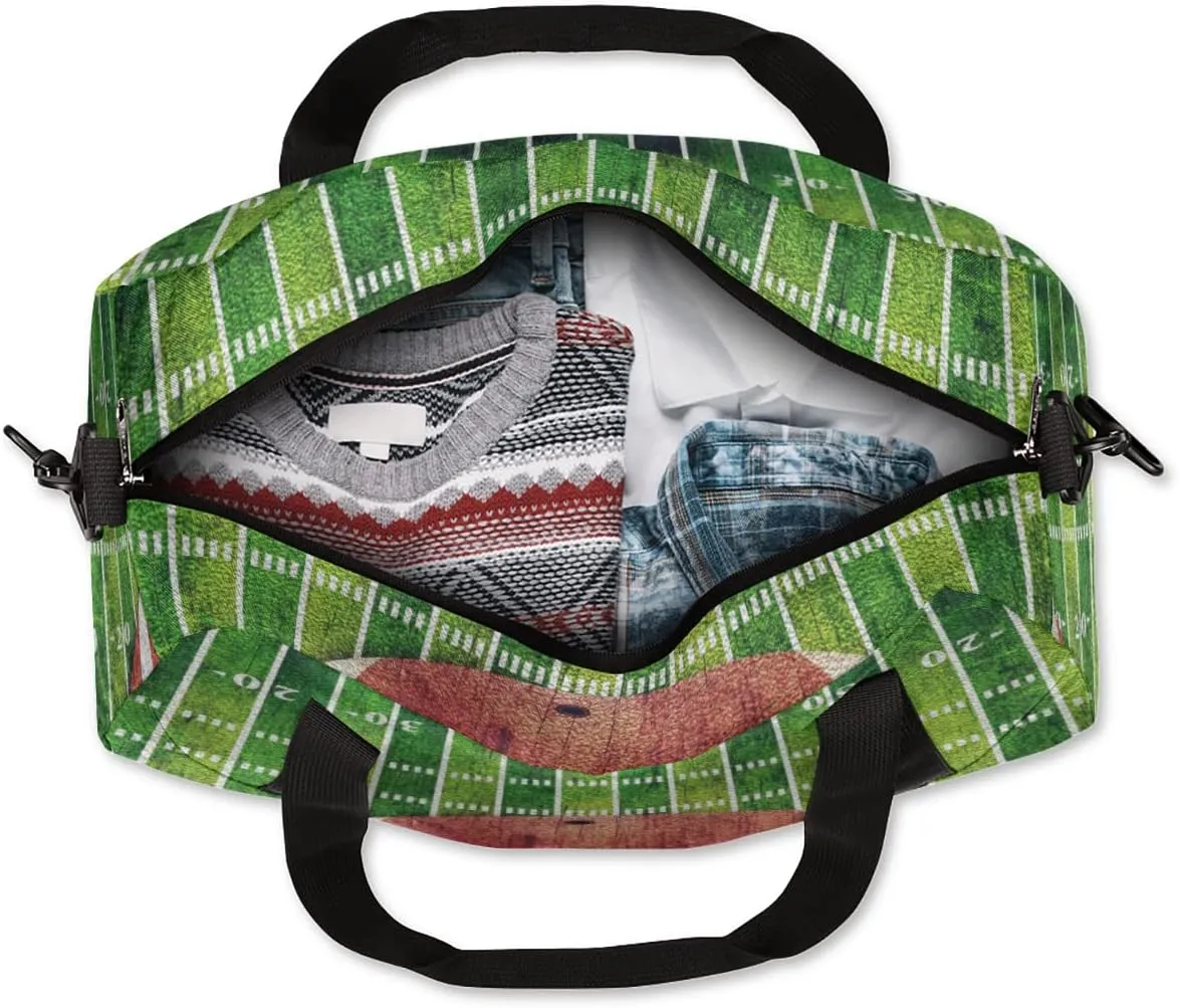 American Football Field Kids Duffel Bag for Girls Boys Teens, Oil Painting Dance Bag Overnight Small Duffel Bag Carry On Weekend Sports Gym Travel Bag for School Practice Gymnastics Ballet