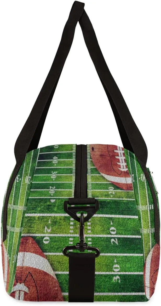 American Football Field Kids Duffel Bag for Girls Boys Teens, Oil Painting Dance Bag Overnight Small Duffel Bag Carry On Weekend Sports Gym Travel Bag for School Practice Gymnastics Ballet