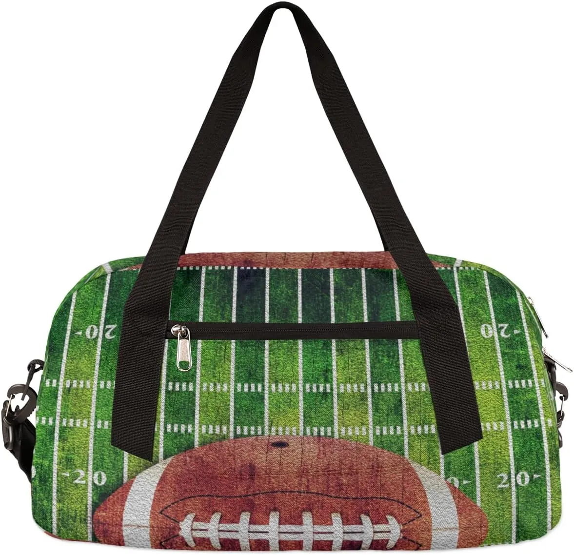 American Football Field Kids Duffel Bag for Girls Boys Teens, Oil Painting Dance Bag Overnight Small Duffel Bag Carry On Weekend Sports Gym Travel Bag for School Practice Gymnastics Ballet