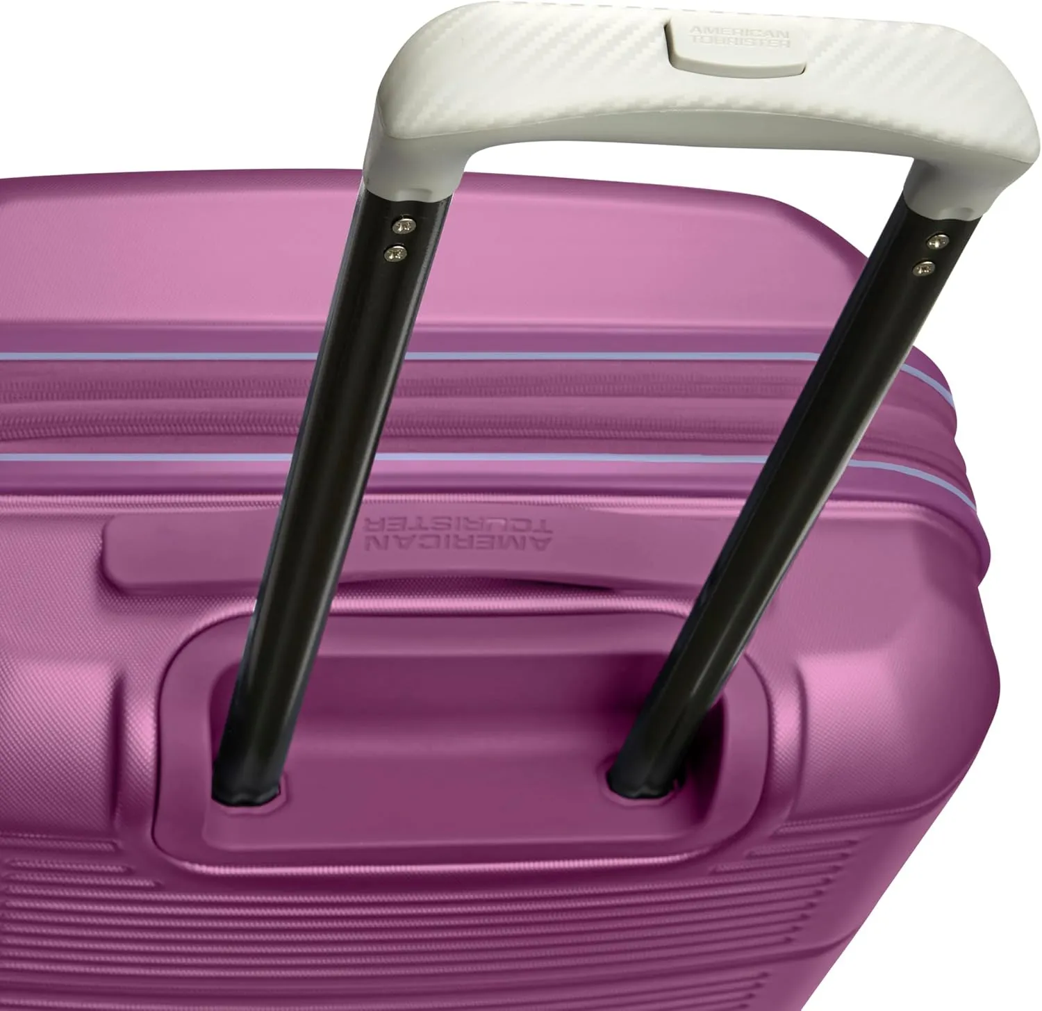 American Tourister Stratum 2.0 Expandable Hardside Luggage with Spinner Wheels, Hyper Violet, Carry-on