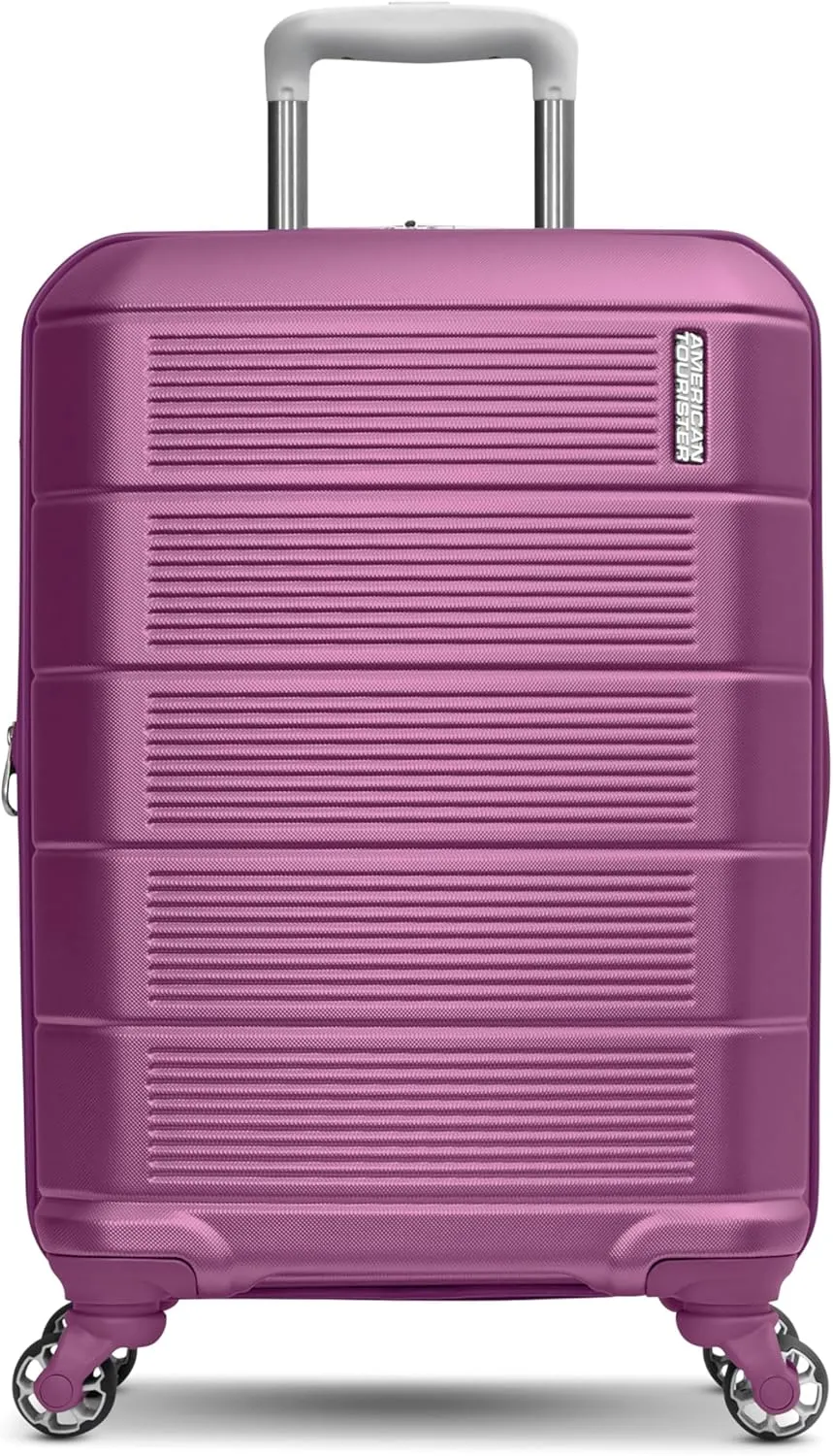 American Tourister Stratum 2.0 Expandable Hardside Luggage with Spinner Wheels, Hyper Violet, Carry-on
