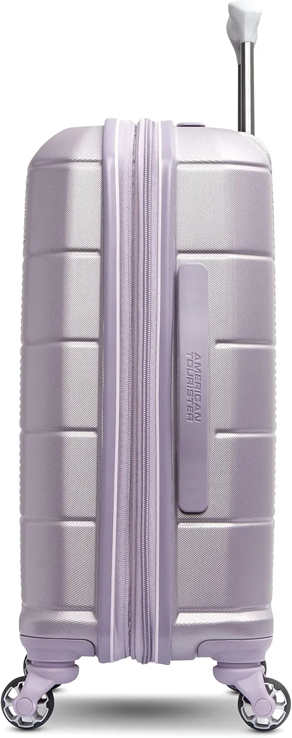 American Tourister Stratum 2.0 Expandable Hardside Luggage with Spinner Wheels, Purple Haze, Carry-on
