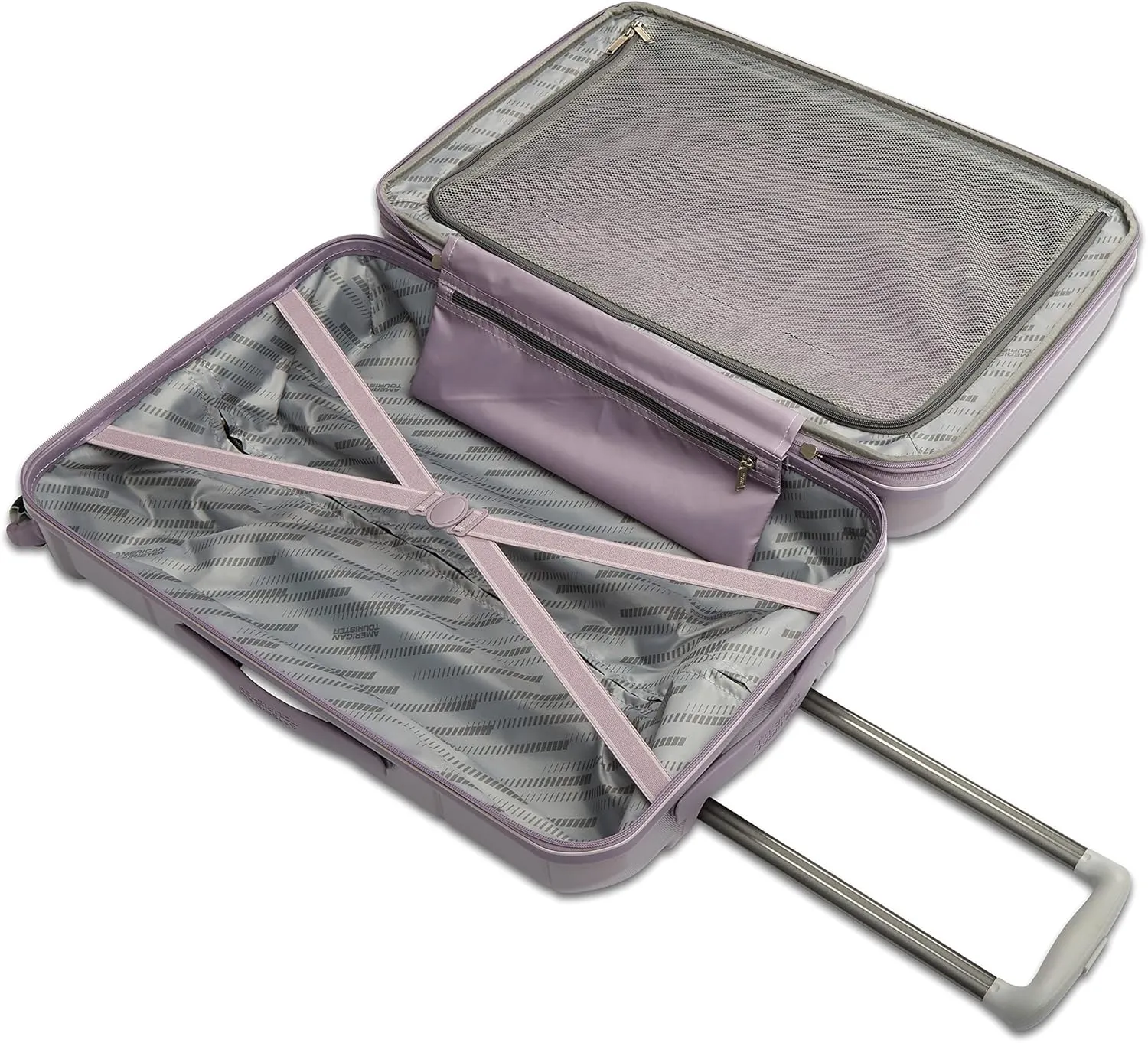 American Tourister Stratum 2.0 Expandable Hardside Luggage with Spinner Wheels, Purple Haze, Carry-on
