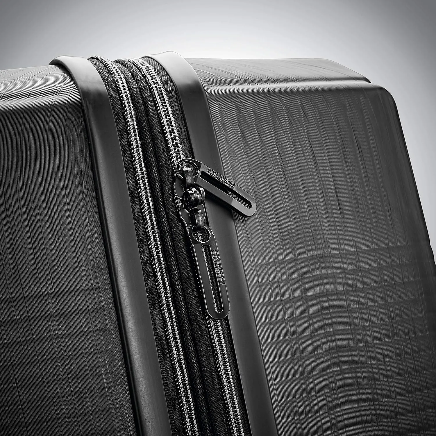 American Tourister Stratum XLT Expandable Hardside Luggage with Spinner Wheels, Jet Black, 3-Piece Set (20/24/28)