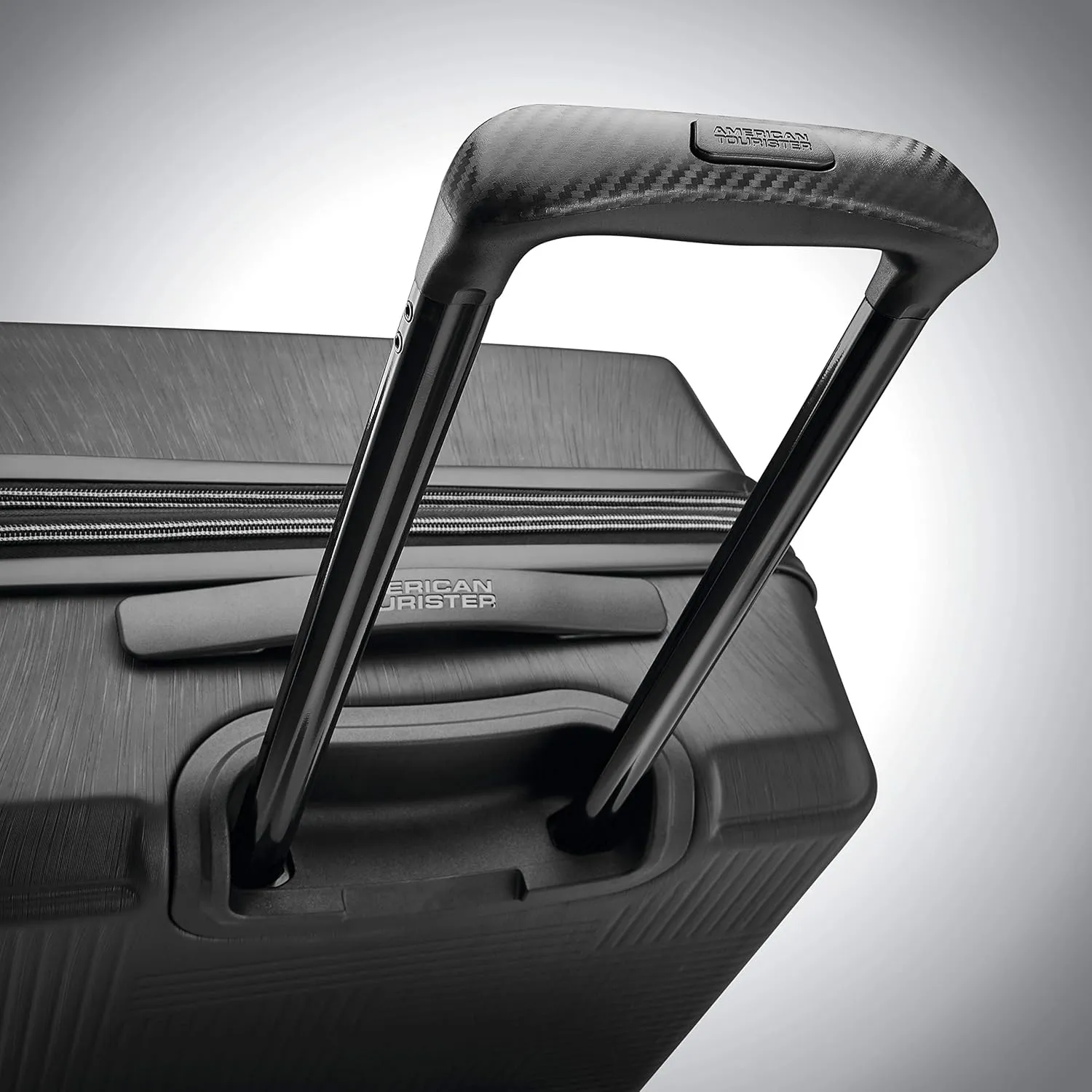 American Tourister Stratum XLT Expandable Hardside Luggage with Spinner Wheels, Jet Black, 3-Piece Set (20/24/28)