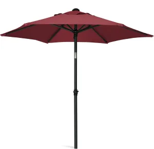 AMMSUN 5.8ft Patio Umbrella Outdoor Table Umbrellas with Push Button Tilt, UPF50  Premium Steel Pole and Ribs for Deck, Lawn, Garden, Backyard & Pool (Burgundy)