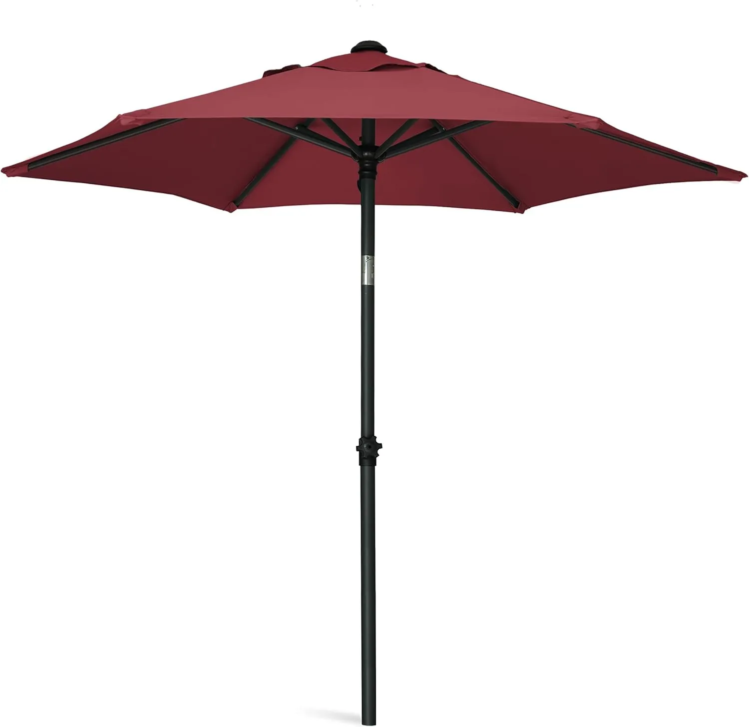 AMMSUN 5.8ft Patio Umbrella Outdoor Table Umbrellas with Push Button Tilt, UPF50  Premium Steel Pole and Ribs for Deck, Lawn, Garden, Backyard & Pool (Burgundy)