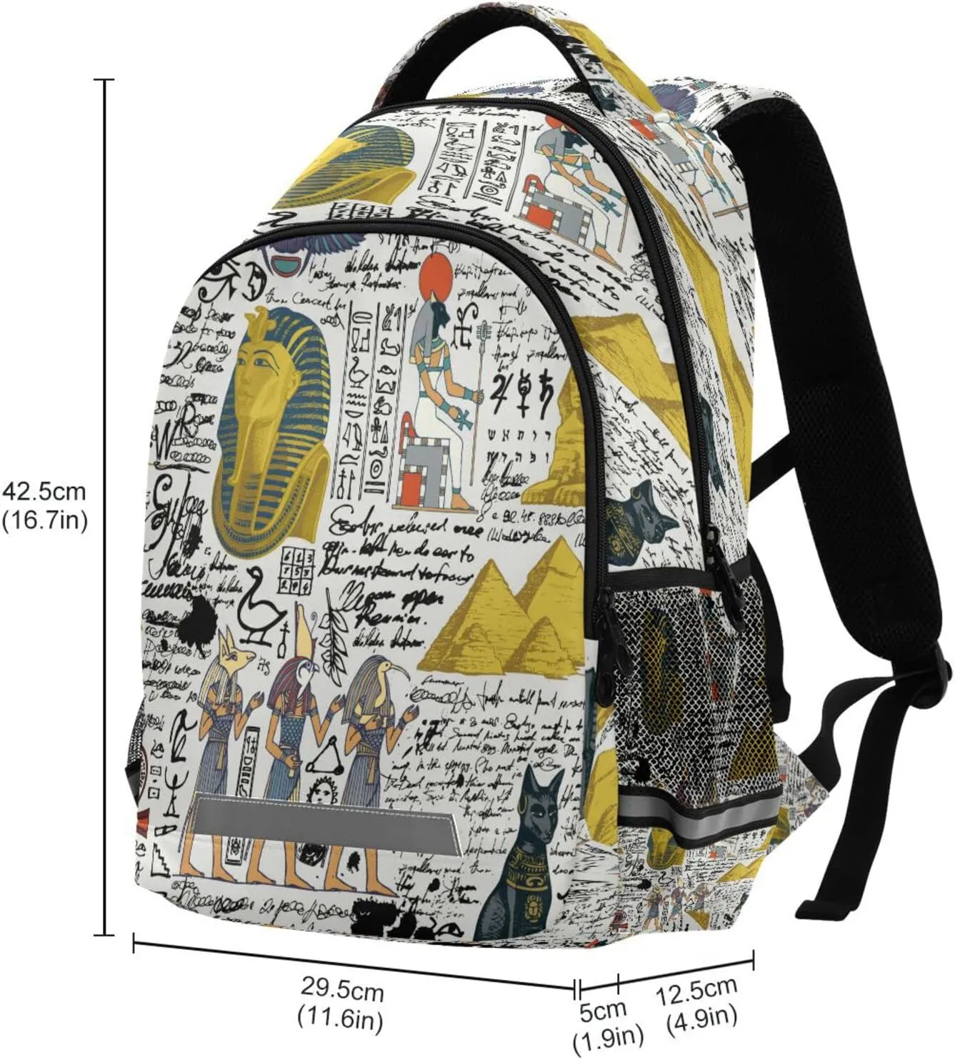 Ancient Egypt Theme Backpack for Girls Kids Boys School Bookbags,Student Laptop Backpack Carrying Bag Casual Lightweight Travel Sports Day Packs
