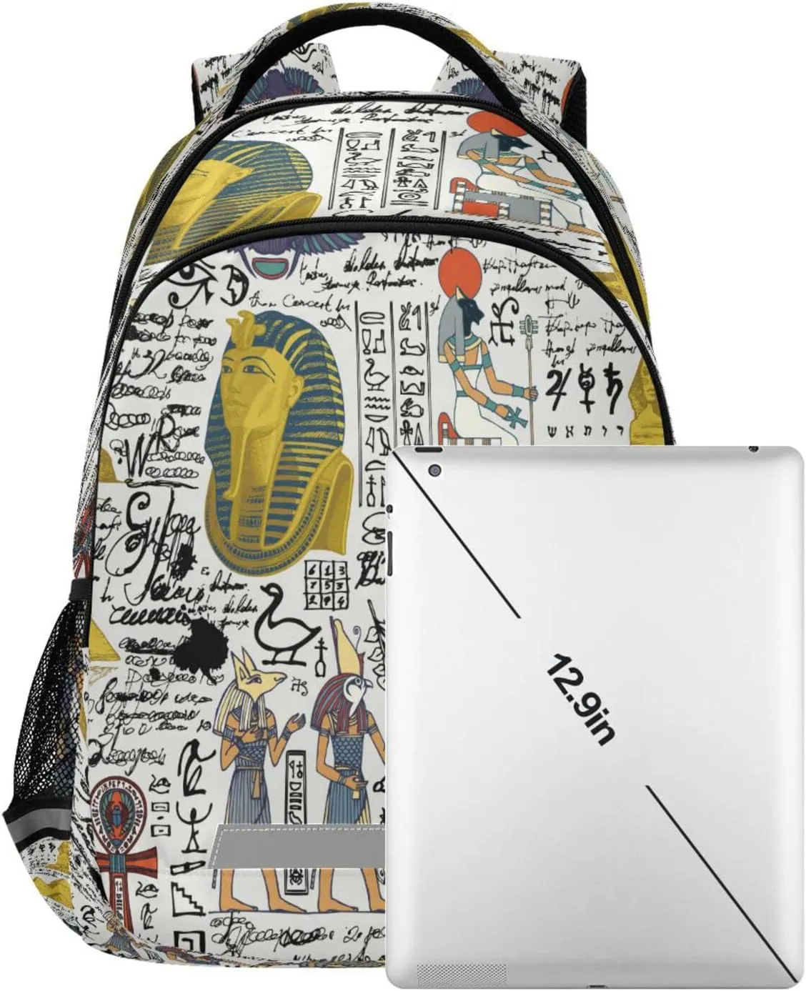 Ancient Egypt Theme Backpack for Girls Kids Boys School Bookbags,Student Laptop Backpack Carrying Bag Casual Lightweight Travel Sports Day Packs
