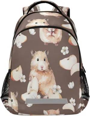 Animal Red Hamster Backpack for Girls Kids Boys School Bookbags,Student Laptop Backpack Carrying Bag Casual Lightweight Travel Sports Day Packs