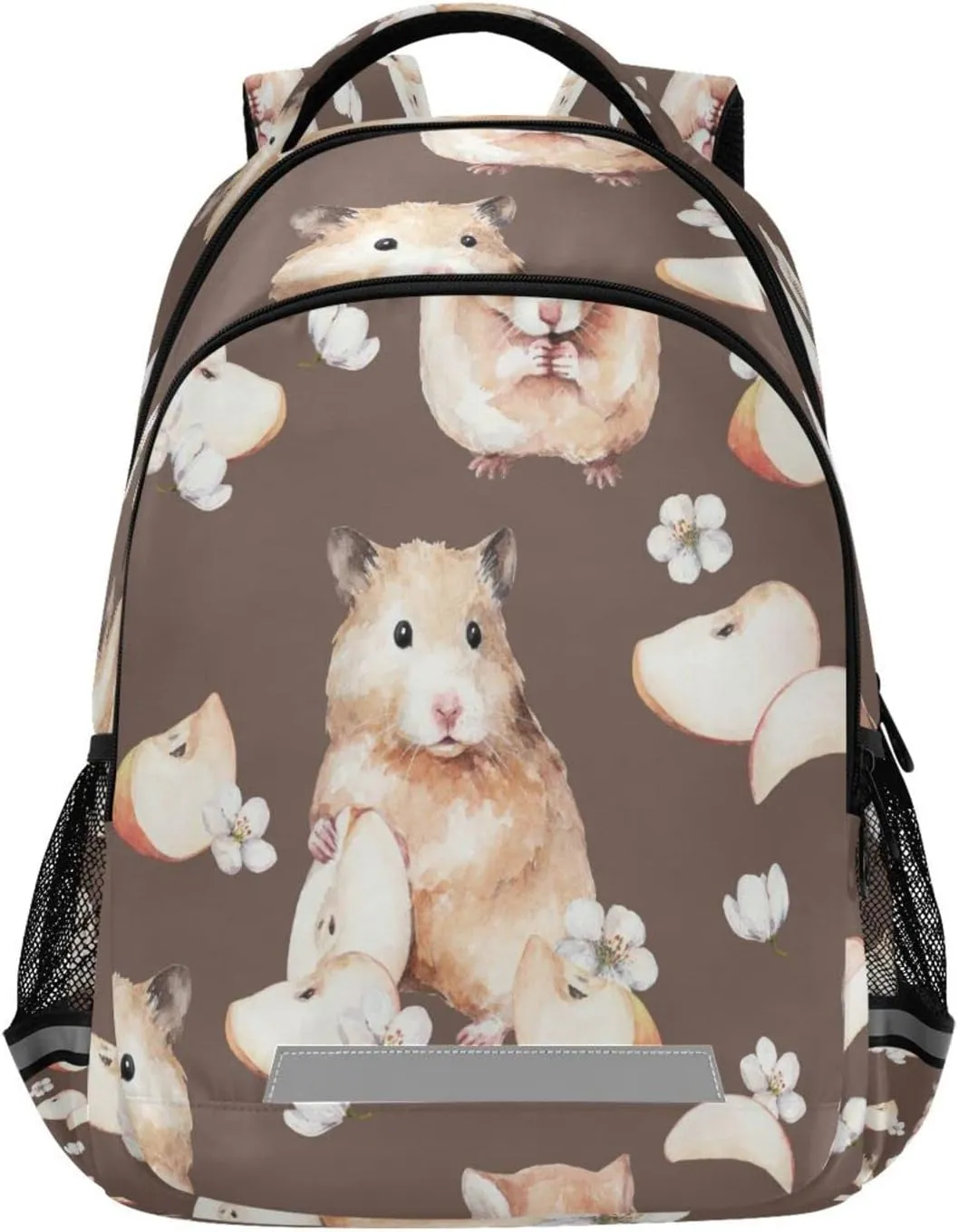 Animal Red Hamster Backpack for Girls Kids Boys School Bookbags,Student Laptop Backpack Carrying Bag Casual Lightweight Travel Sports Day Packs