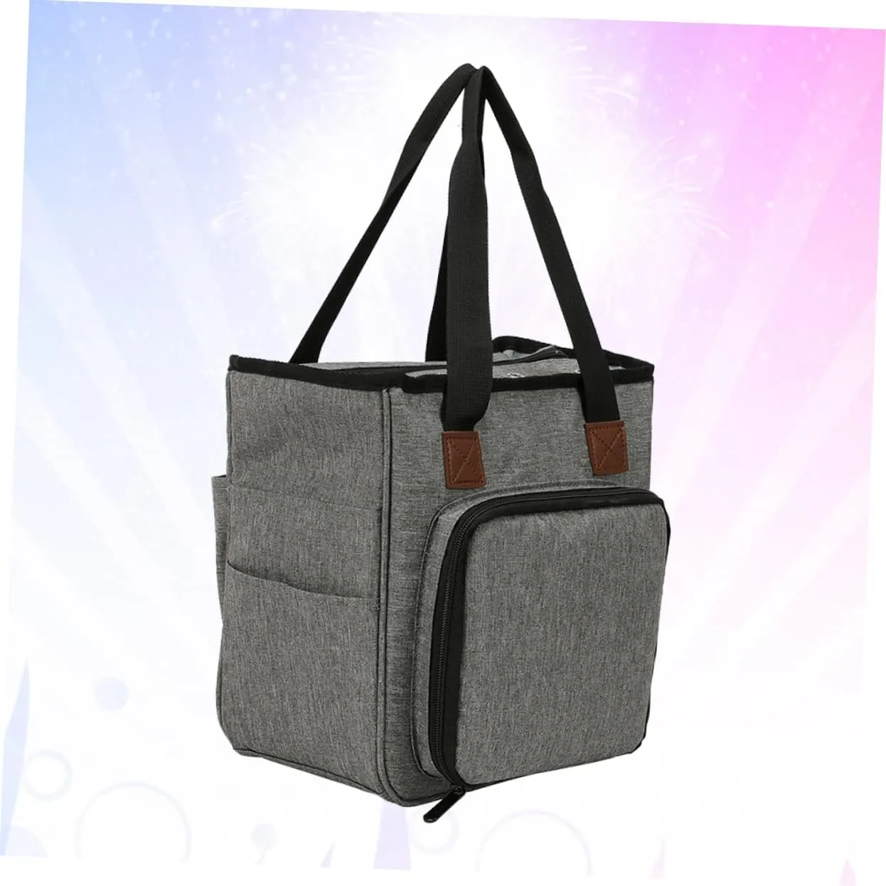Anneome Woolen Yarn Storage Kit Big Capacity Shoulder Bag Home Travel Organizer Wash Bag Multi-Compartment